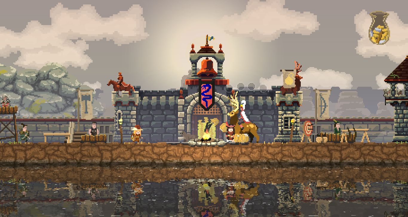《王国: 两位君主》像素风横轴微策略游戏
